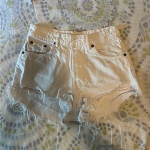 Zara white jean shorts